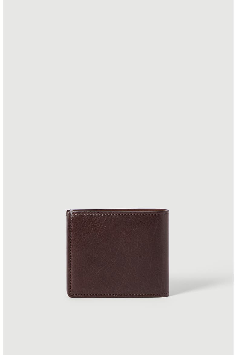 Brushed leather wallet, Alternate, color, Brown