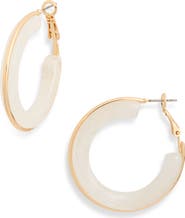 NORDSTROM RACK Round Resin Hoop Earrings