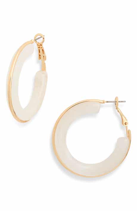 NORDSTROM RACK Round Resin Hoop Earrings