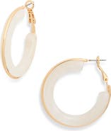 NORDSTROM RACK Round Resin Hoop Earrings