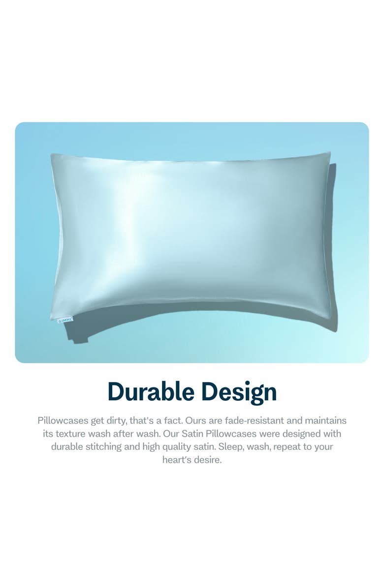 Gimme Beauty White Satin Pillowcase, Alternate, color, White
