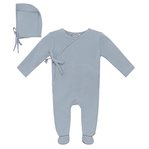 Knitted Wrap Romper with Bonnet (Baby)