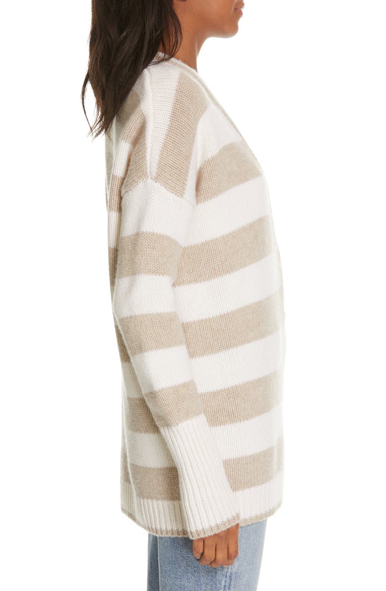 La Ligne Stripe Knit Cardigan, Alternate, color, 
