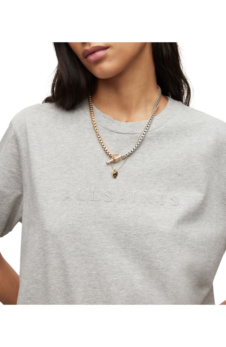 AllSaints Pippa Embroidered Boyfriend T-Shirt, Alternate, color, 