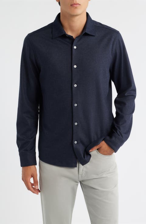 Alonzo Knit Button-Up Shirt