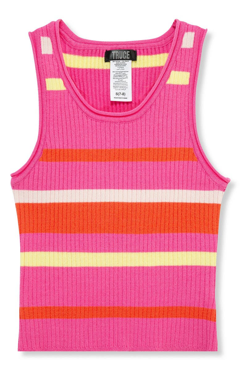 Truce Kids' Stripe Rib Tank, Main, color, Multi