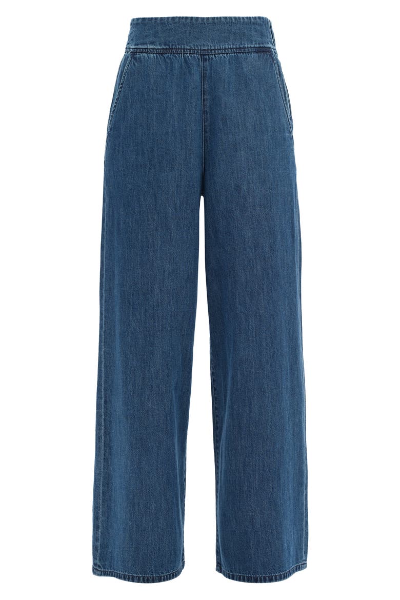 Ultra High Waist Wide Leg Trouser Jeans, Alternate, color, DARK BLUE
