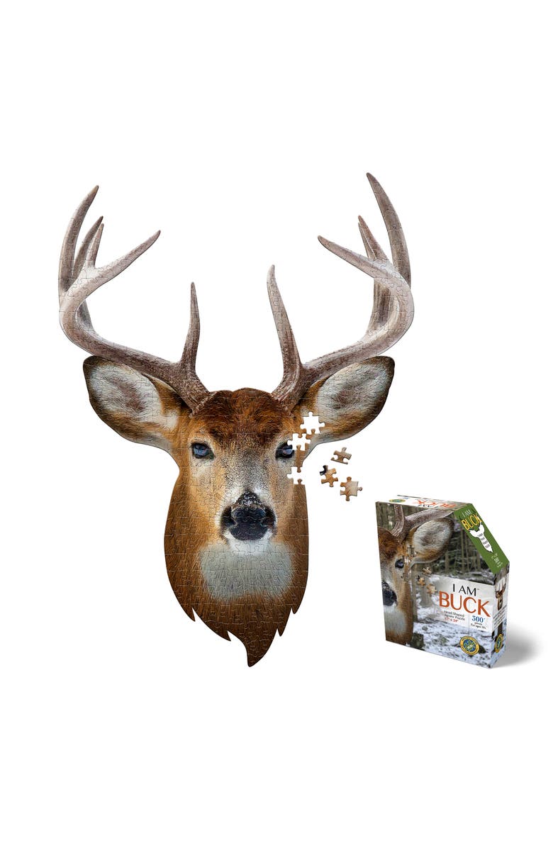 Madd Capp I Am Buck 300 Pieces Animal Shaped Jigsaw Puzzle, Alternate, color,