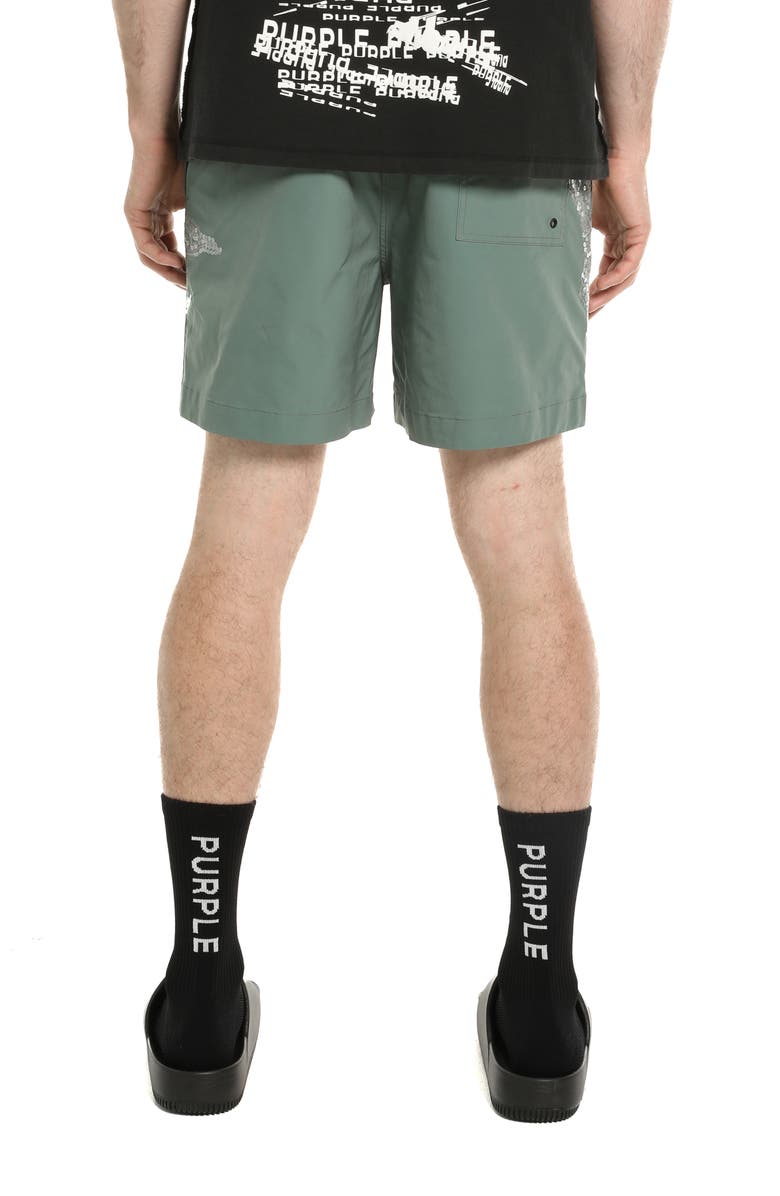 PURPLE BRAND All Around Water Repellent Performance Shorts, Alternate, color, Green