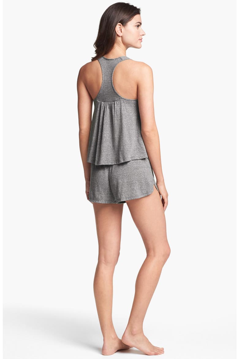 Heather Knit Shorts, Alternate, color, GREY HEATHER