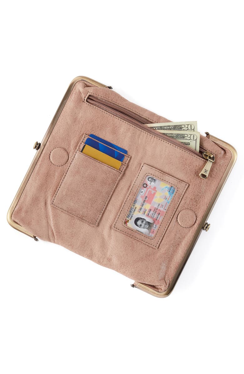 HOBO Lauren Stud Detail Clutch, Alternate, color, Hazel