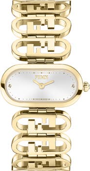 Fendi O'Lock Diamond Bracelet Watch, 28.3mm x 14.8mm