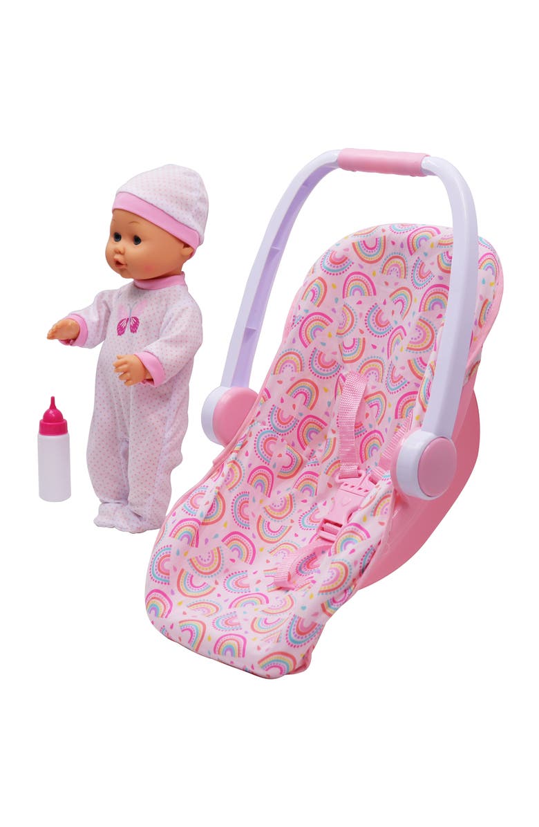 Dream Collection 16" Baby Doll With Toy Carrier / Car Seat Kids Playset 3+, Alternate, color, Multicolored