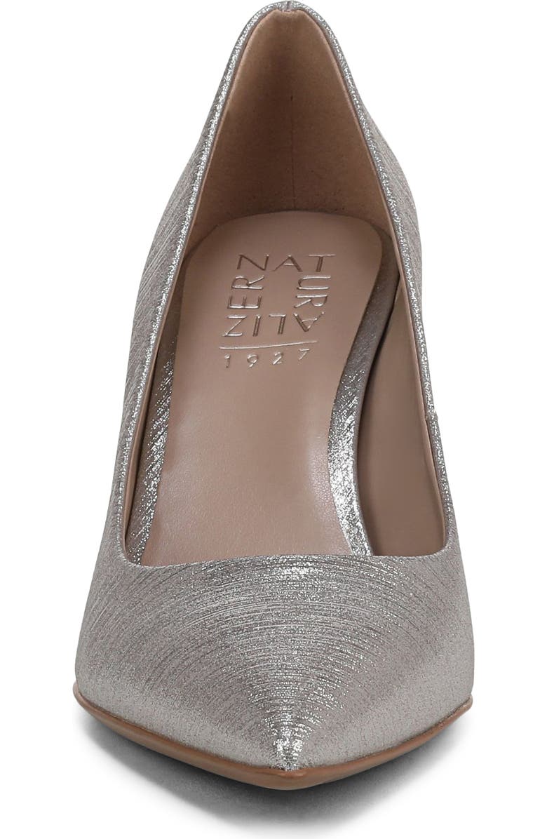 Naturalizer Anna Pointed Toe Pump, Alternate, color, Soft Silver