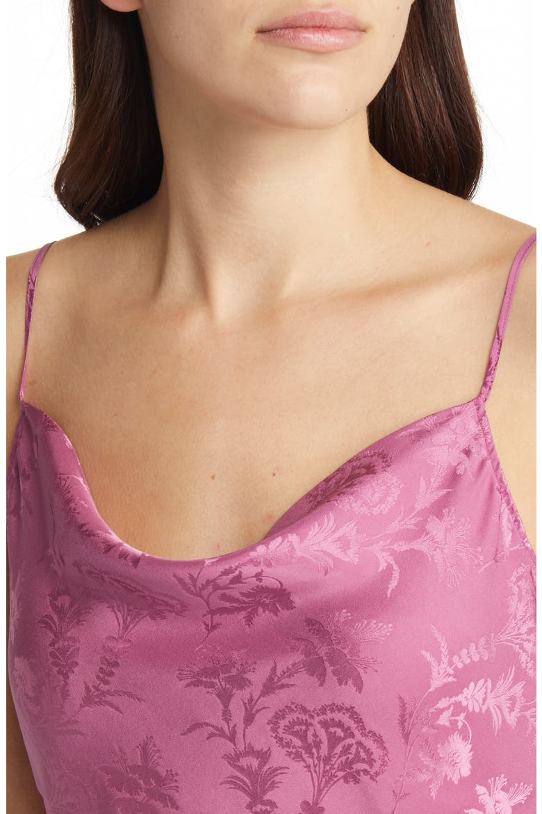Giovanna Cowl Neck Cotton Blend Tank Top, Alternate, color, DUSTY PLUM