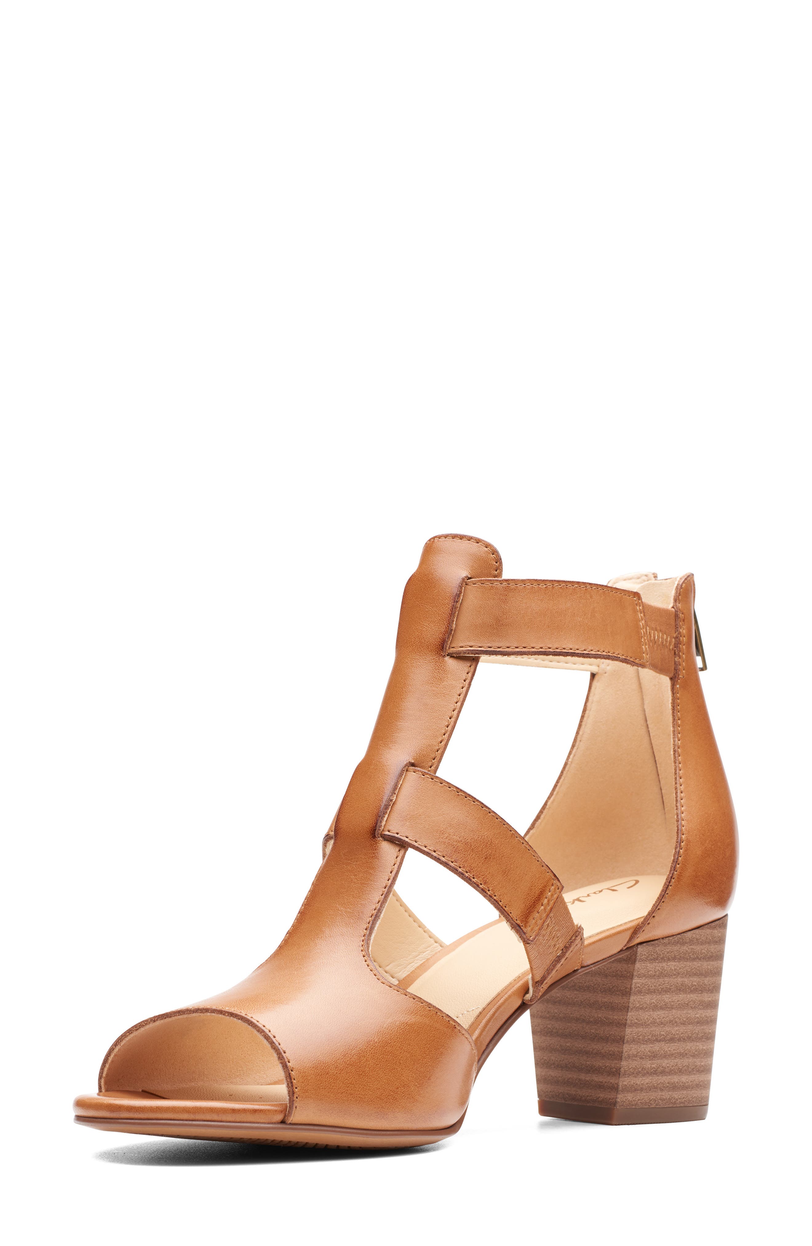 Deloria Fae Sandal, Alternate, color, TAN LEATHER