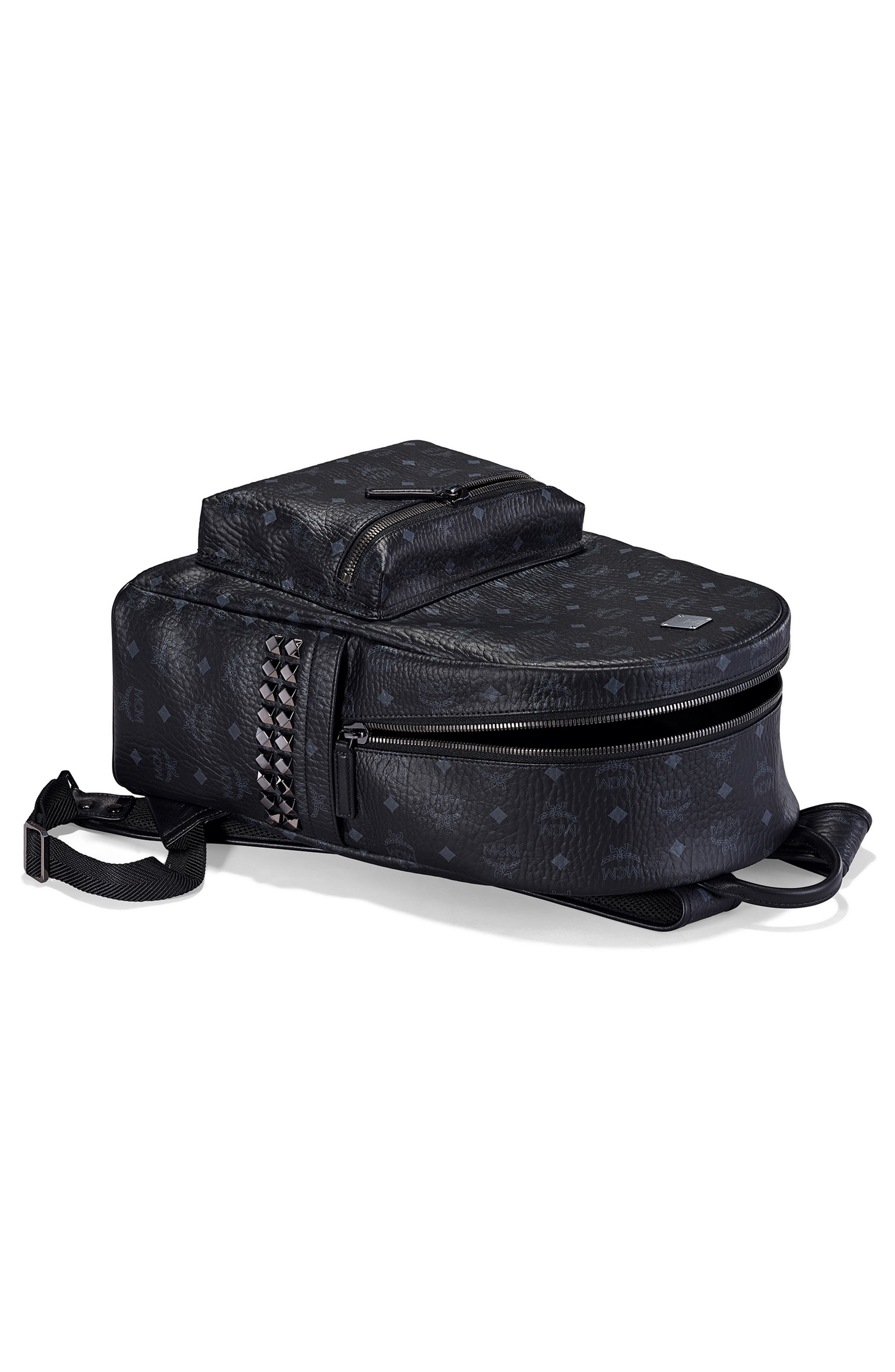 MCM Medium Stark Visetos Coated Canvas Backpack, Alternate, color, 