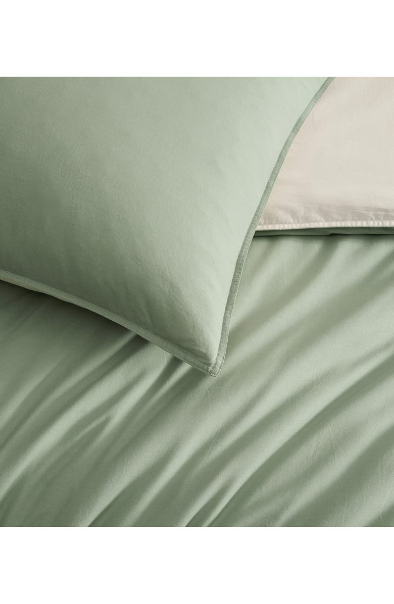 DKNY Reversible Vintage Washed Cotton Comforter & Sham Set, Alternate, color, Green/ Khaki