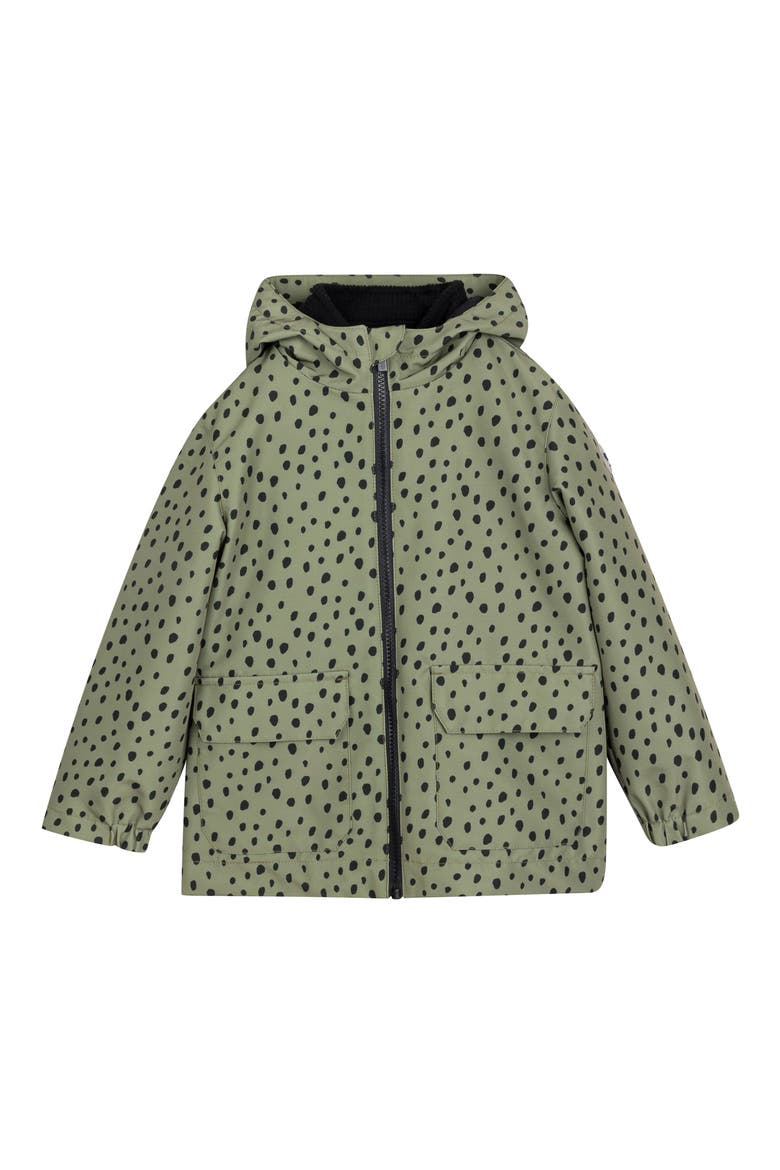 Kids' Lichen Dalmatian 3-in-1 Water Repellent Hooded Coat, Main, color, GREEN DUSTY