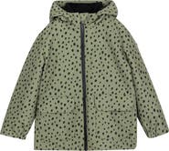 MILES THE LABEL Kids' Lichen Dalmatian 3-in-1 Water Repellent Hooded Coat