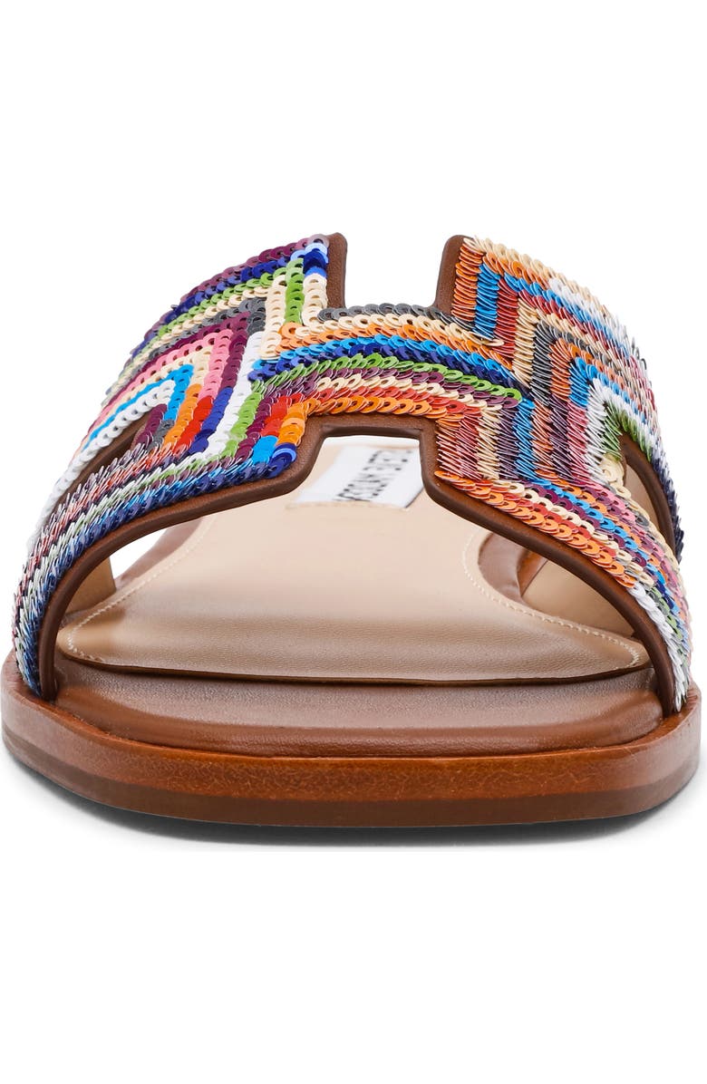 Steve Madden Hadyn Sequin Slide Sandal, Alternate, color, Multi Brown