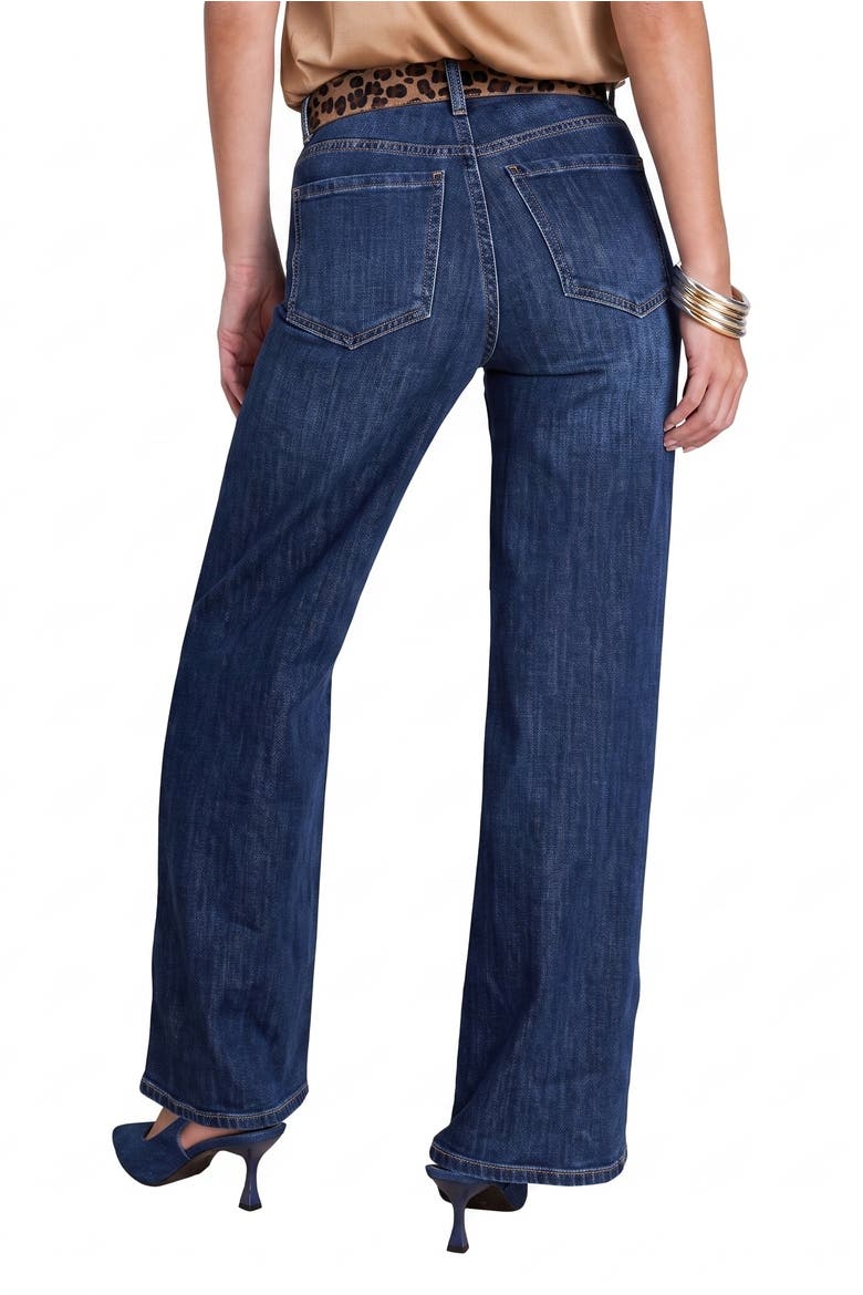 Celeste Slim Palazzo Jeans, Alternate, color, Dark Wash