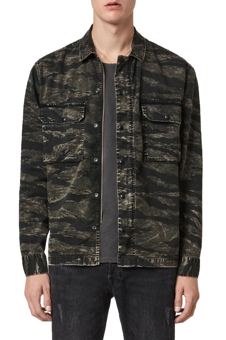 Deploy Camo Jacket, Main, color, BLACK