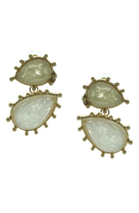 Laylana Pear Resin Drop Earrings
