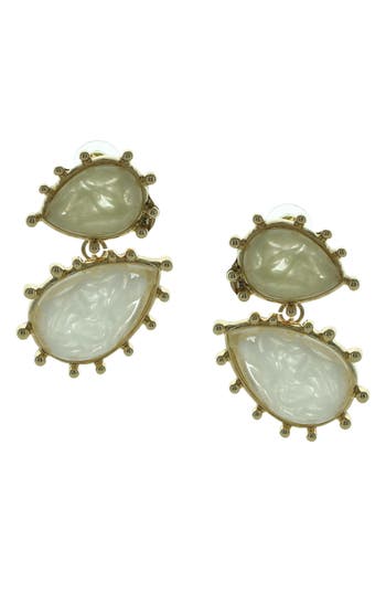 Olivia Welles Laylana Pear Resin Drop Earrings In Multi