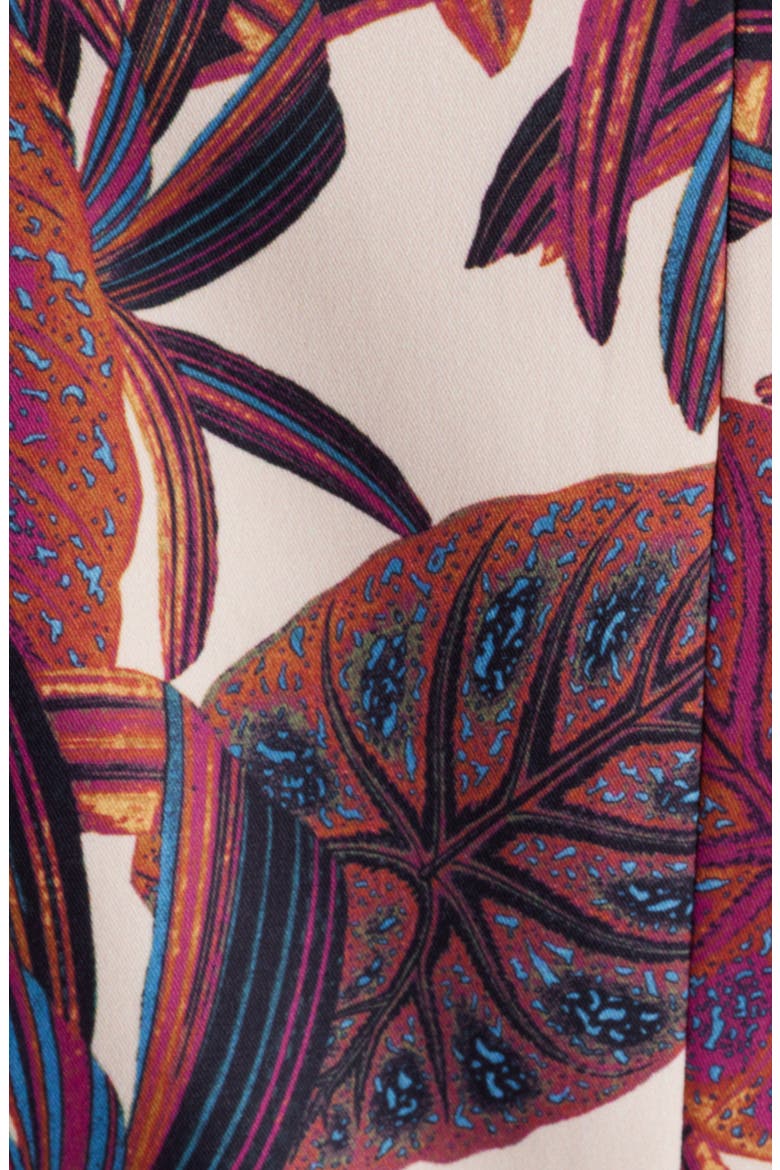 Print One-Button Blazer, Alternate, color, WILD BERRY TROPICAL