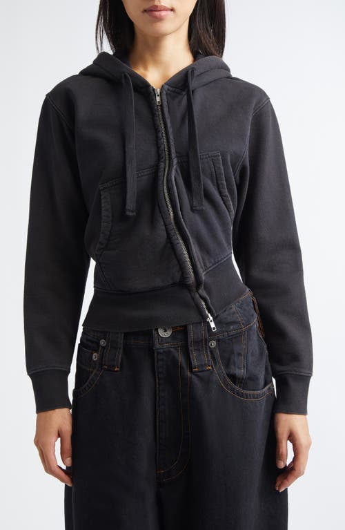 Vaquera Twisted Full Zip Hoodie in Faded Black  product