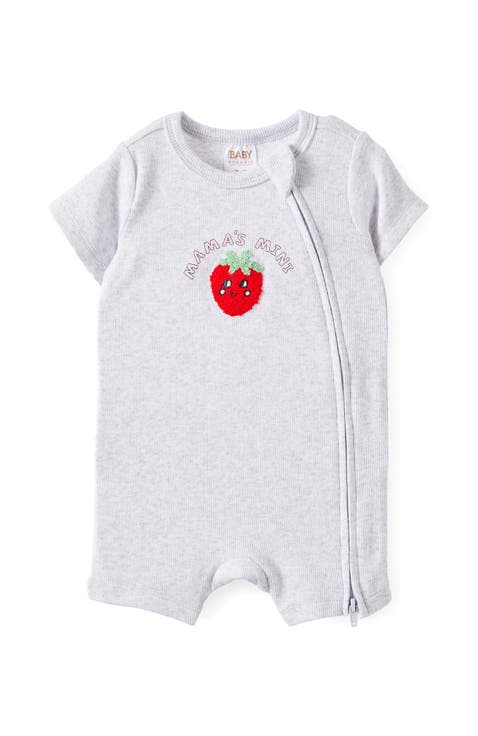 The Billie Short Sleeve Zip Romper