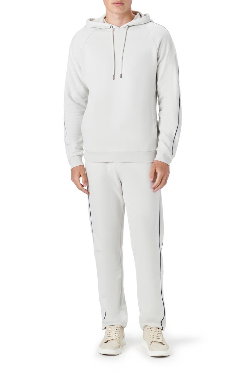 Bugatchi Comfort Cotton Hoodie, Alternate, color, Stone