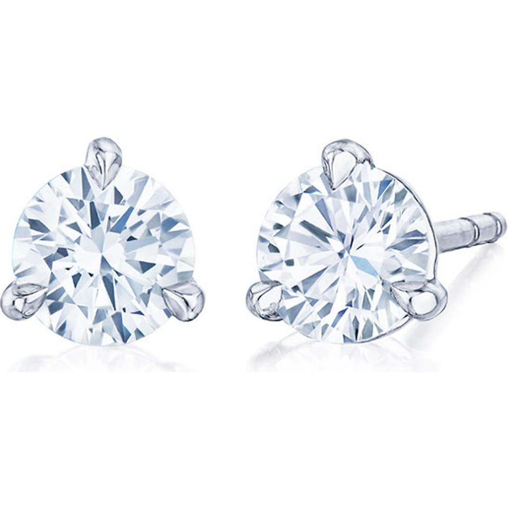 Kwiat Round Brilliant Cut Diamond & Platinum Stud Earrings In Multi