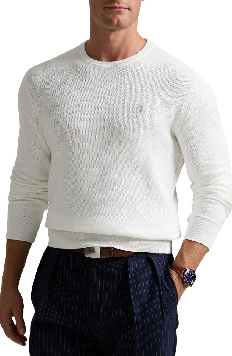 Polo Ralph Lauren Fine Gauge Cotton Crewneck Sweater, Main, color,