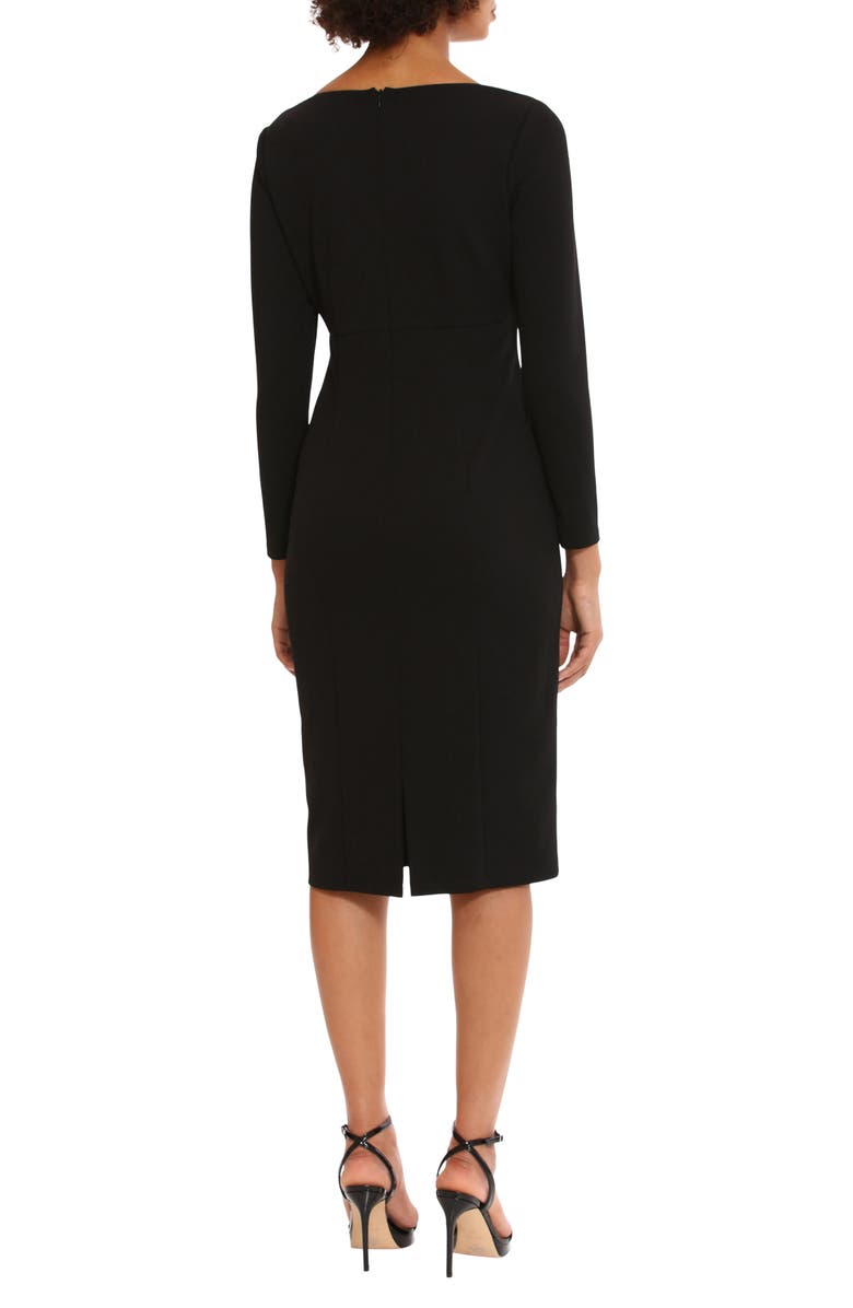 DONNA MORGAN FOR MAGGY Keyhole Long Sleeve Sheath Dress, Alternate, color, 
