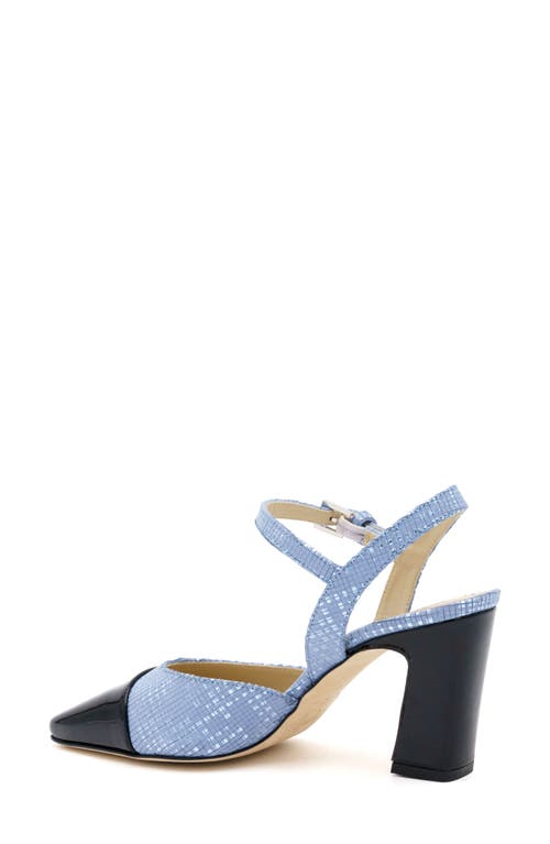 Amalfi By Rangoni Florentia Ankle Strap Cap Toe Pump In Blue Software/black