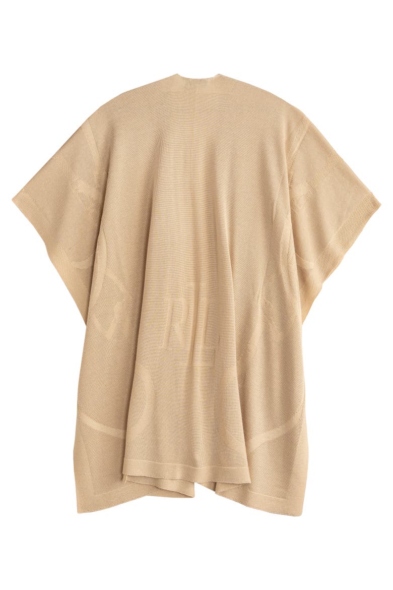 Matte Shine Belting Ruana, Alternate, color, Ivory Beige