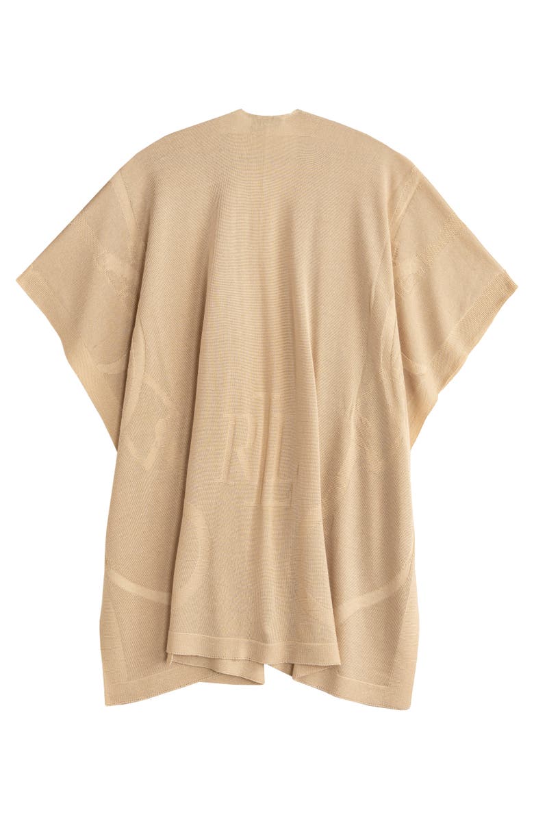 Lauren Ralph Lauren Matte Shine Belting Ruana, Alternate, color, Ivory Beige