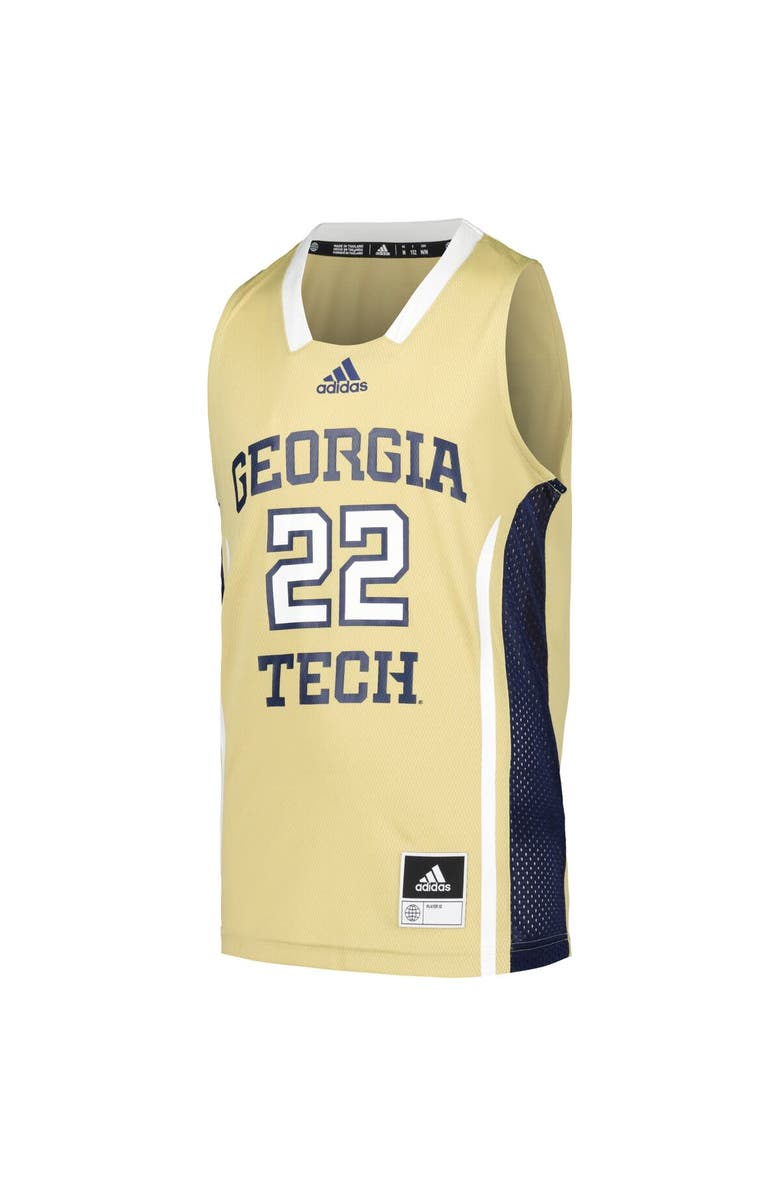adidas Youth adidas #22 Gold Georgia Tech Yellow Jackets Swingman Jersey, Alternate, color, 