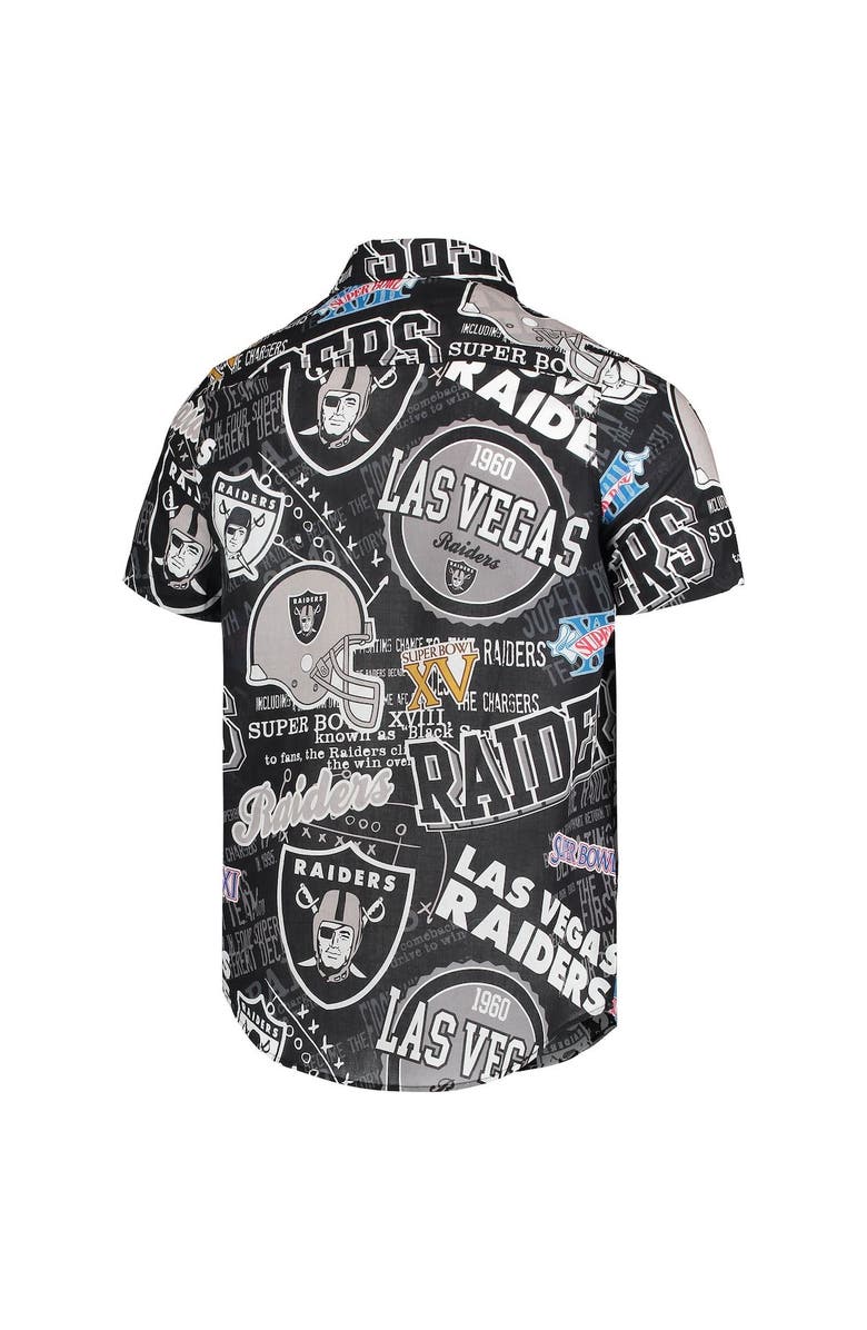 FOCO Men's FOCO Black Las Vegas Raiders Thematic Button-Up Shirt, Alternate, color, Black