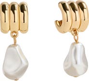 BaubleBar Teagan Ribbed Drop Earrings