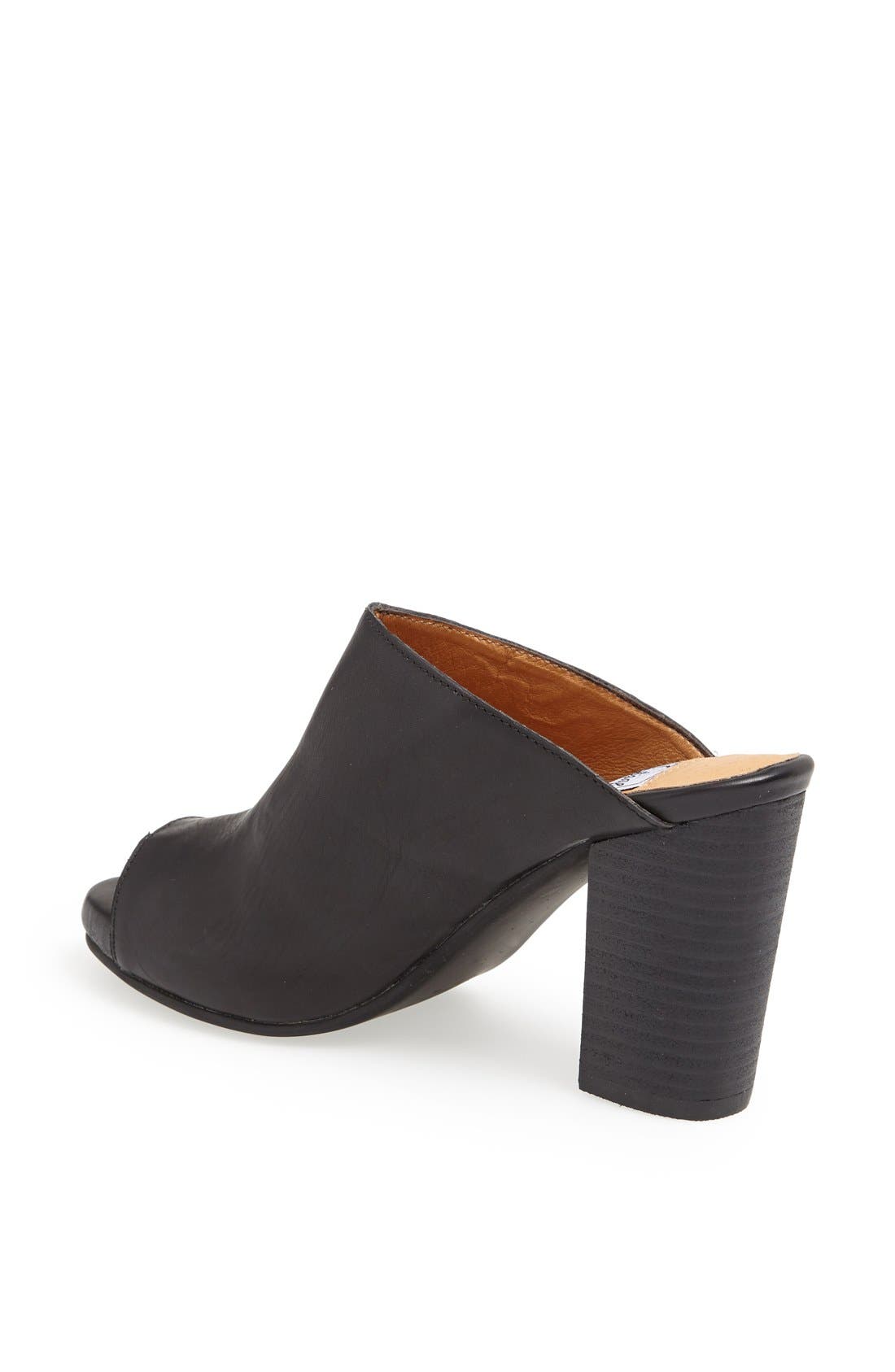 'Druid' Open Toe Mule, Alternate, color, BLACK CALF