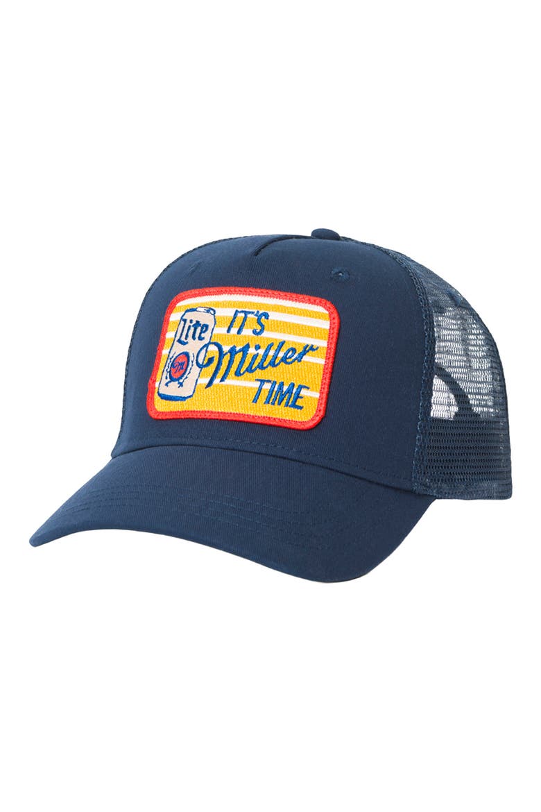 It's Miller Time Trucker Cap, Main, color, NAVY
