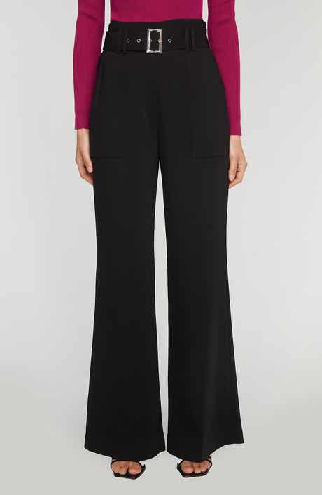 Elie Tahari The Diana Belted High Waist Flare Pants