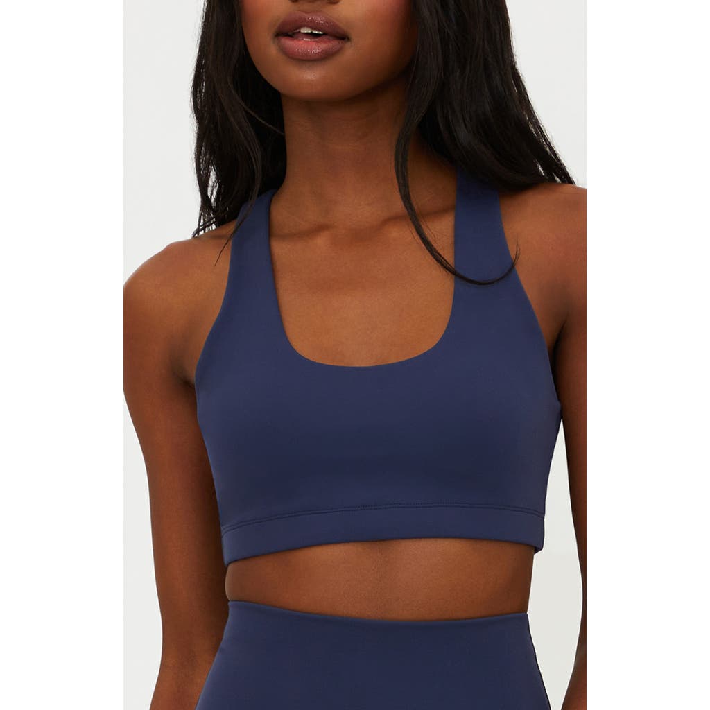 Beach Riot Ria Racerback Sports Bra In Blue