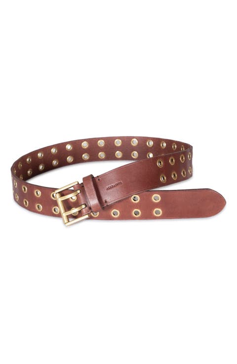 Leather Eyelet Belt