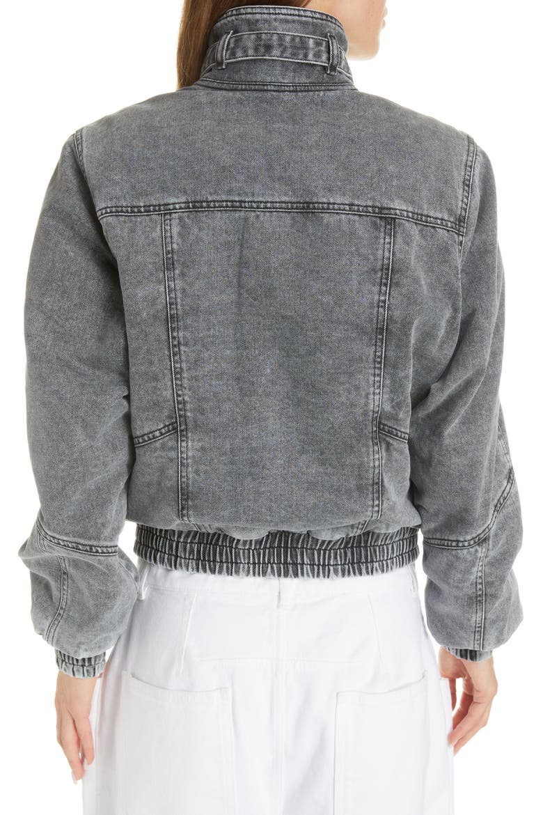 Vlasta Utility Nonstretch Denim Crop Jacket, Alternate, color, GREY