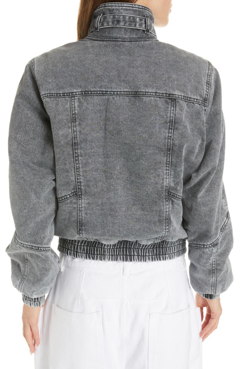 Isabel Marant Vlasta Utility Nonstretch Denim Crop Jacket, Alternate, color, 