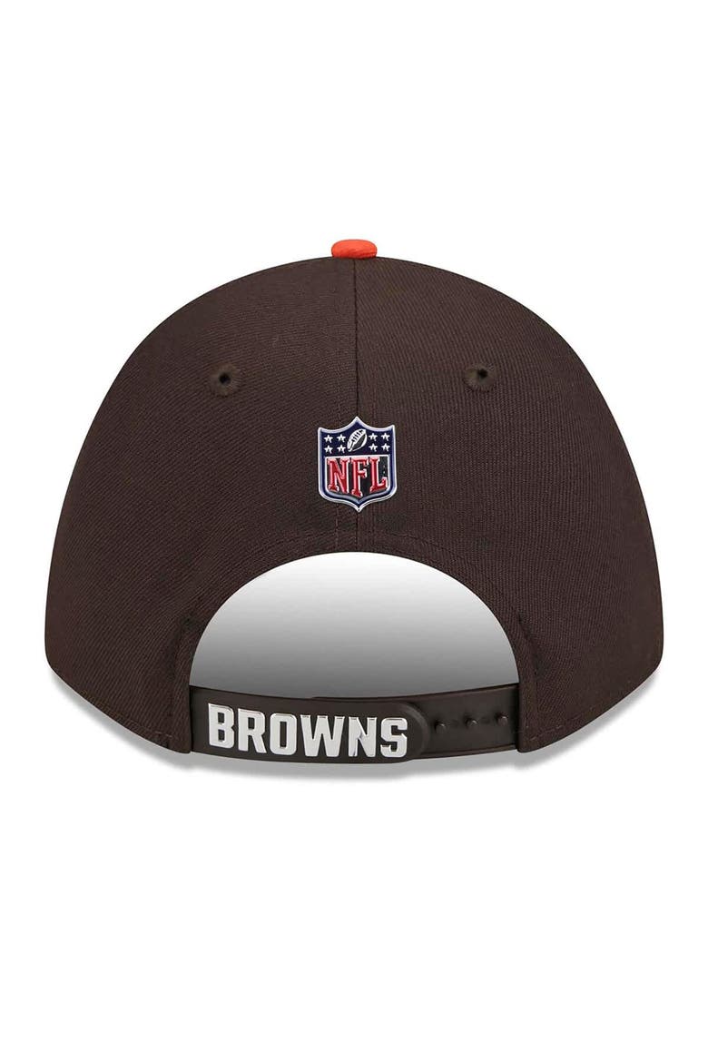 Men's New Era  Brown/Orange Cleveland Browns 2026 NFL Draft 9FORTY M-Crown Adjustable Hat, Alternate, color, Brown